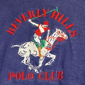 Beverly Hills polo club crewneck jacket navy blue